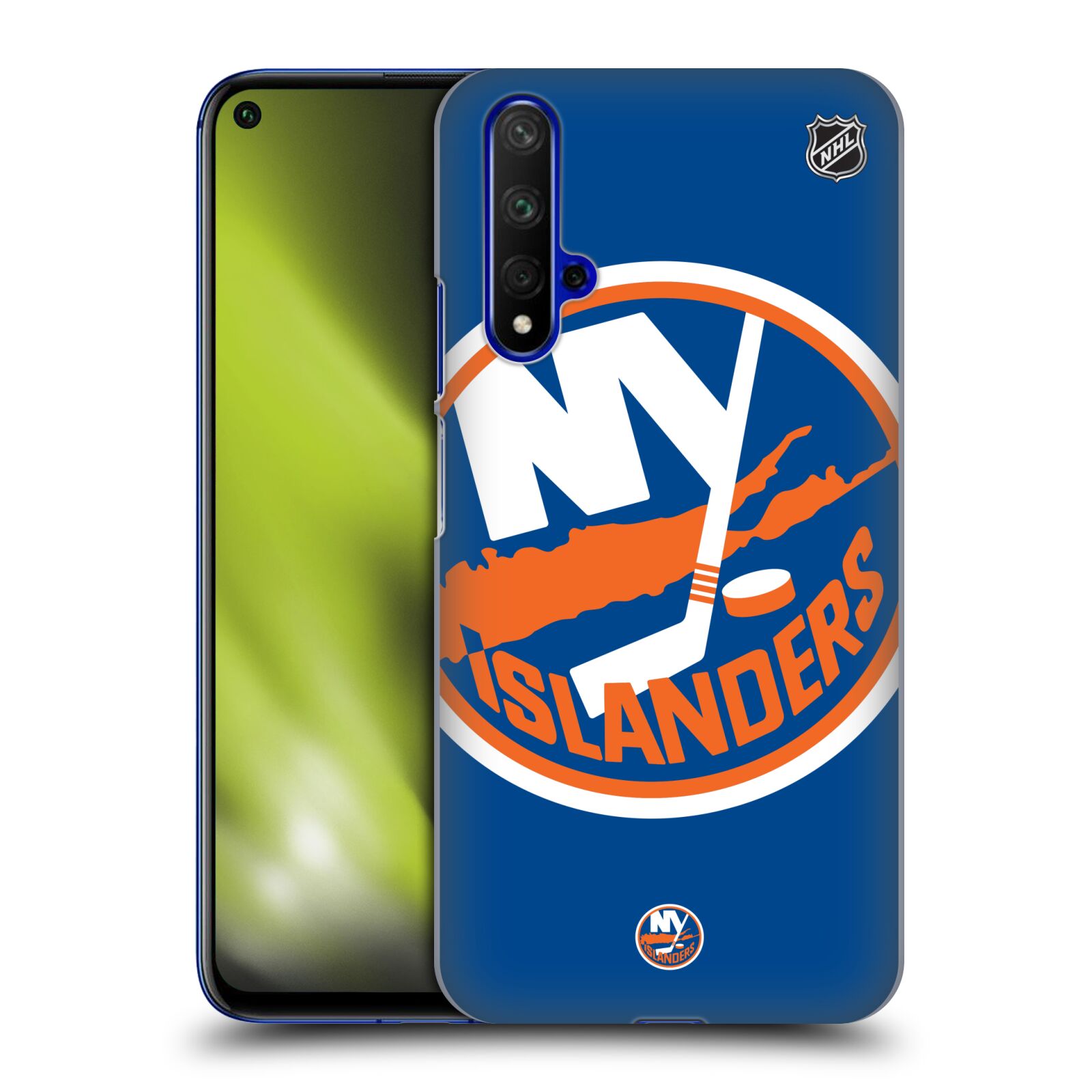 Pouzdro na mobil HONOR 20 - HEAD CASE - Hokej NHL - New York Islanders - Velký znak