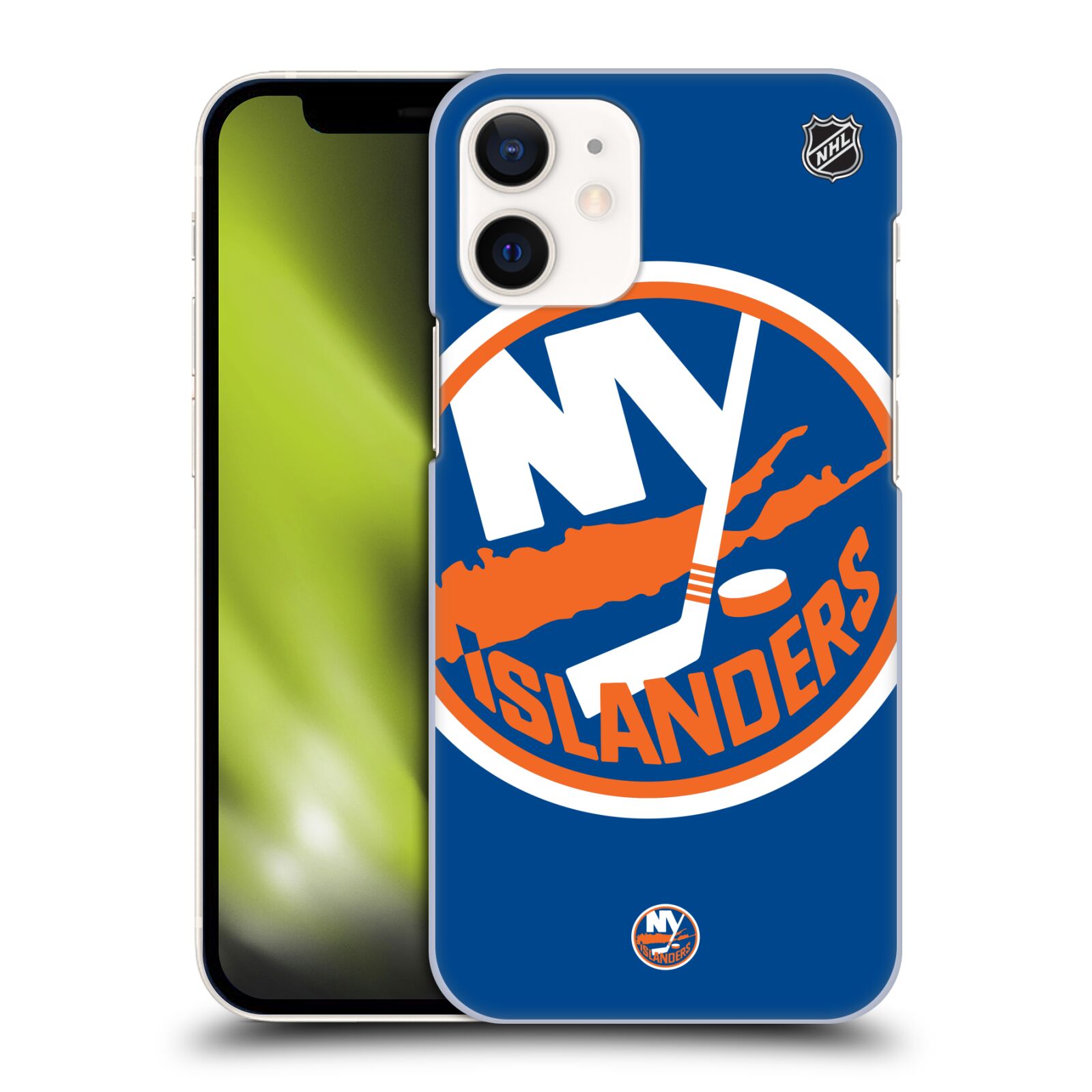 Pouzdro na mobil Apple Iphone 12 MINI - HEAD CASE - Hokej NHL - New York Islanders - Velký znak