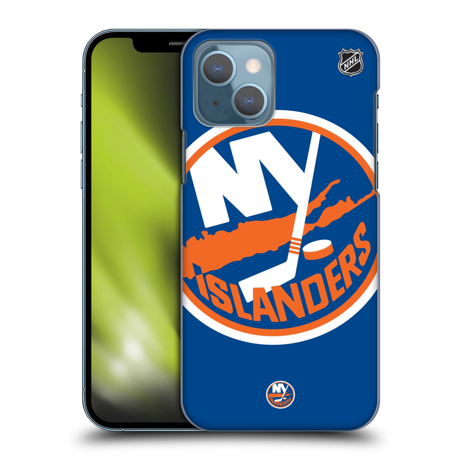 Pouzdro na mobil Apple Iphone 13 - HEAD CASE - Hokej NHL - New York Islanders - Velký znak