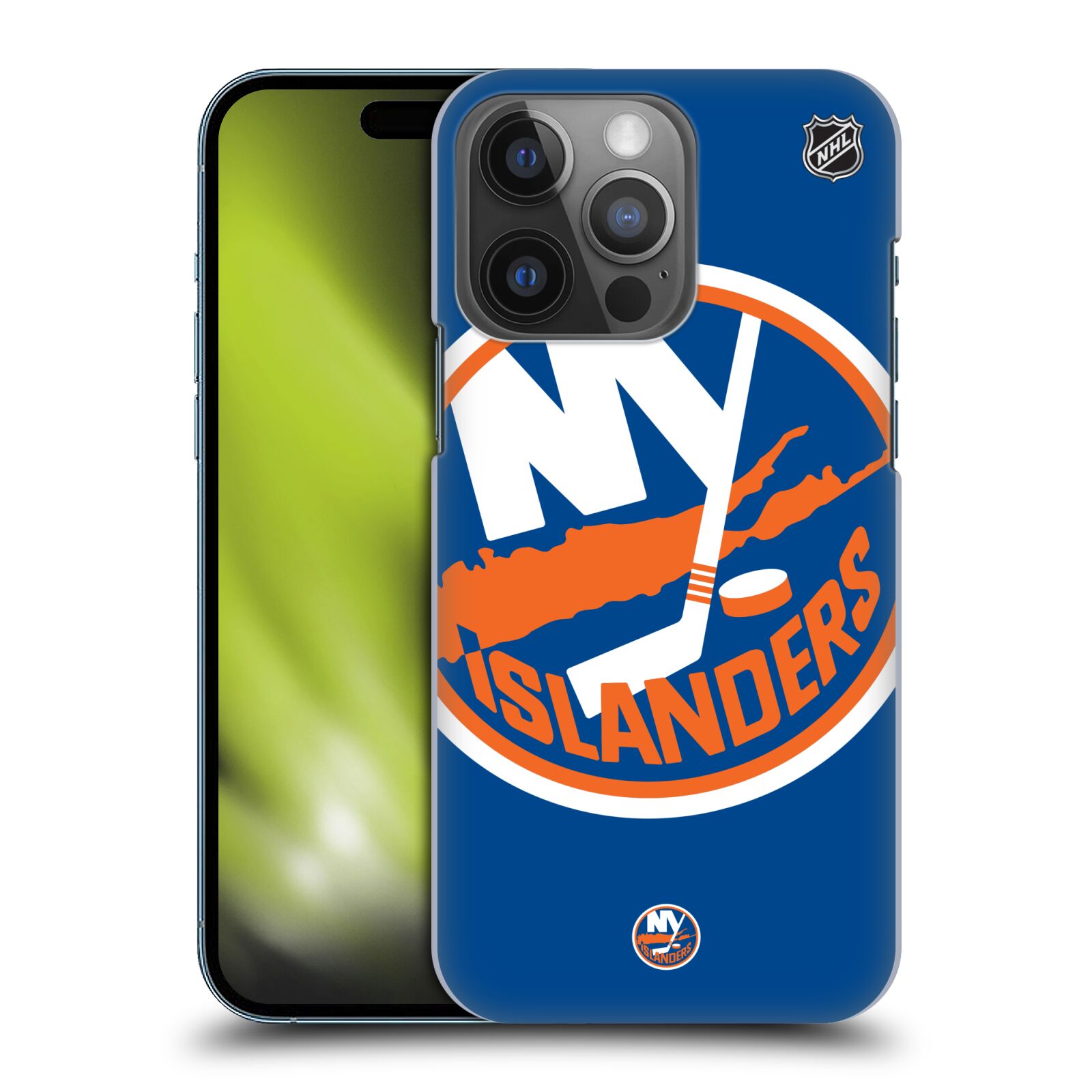 Pouzdro na mobil Apple Iphone 14 PRO - HEAD CASE - Hokej NHL - New York Islanders - Velký znak