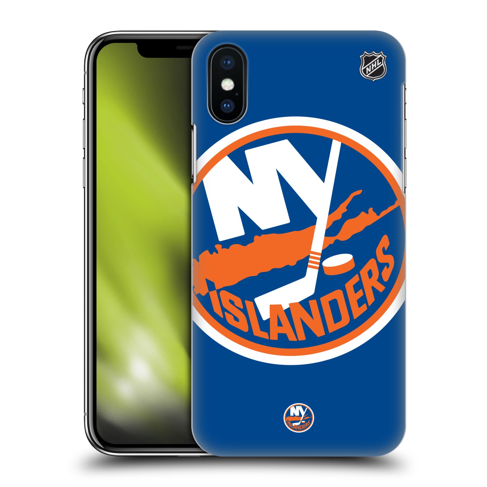 Pouzdro na mobil Apple Iphone X/XS - HEAD CASE - Hokej NHL - New York Islanders - Velký znak