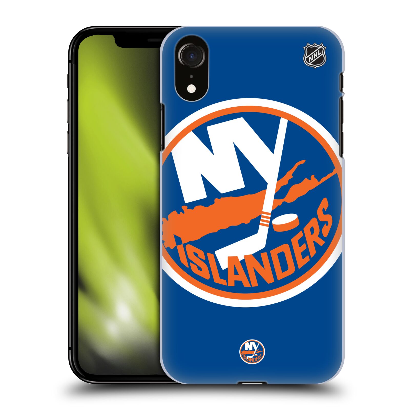 Pouzdro na mobil Apple Iphone XR - HEAD CASE - Hokej NHL - New York Islanders - Velký znak