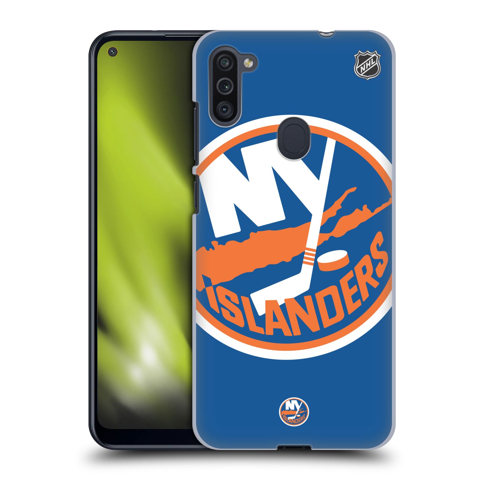 Pouzdro na mobil Samsung Galaxy M11 - HEAD CASE - Hokej NHL - New York Islanders - Velký znak