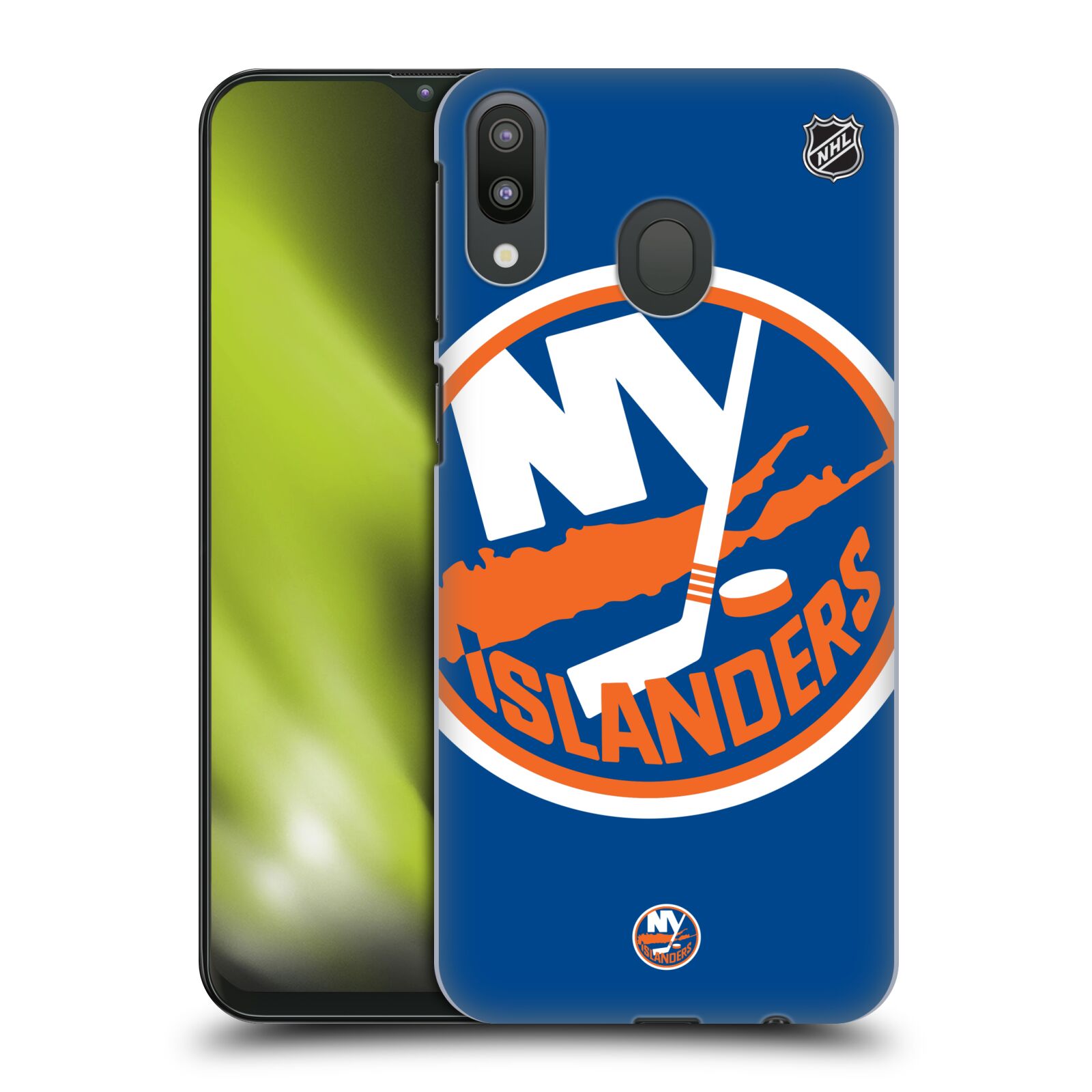 Pouzdro na mobil Samsung Galaxy M20 - HEAD CASE - Hokej NHL - New York Islanders - Velký znak