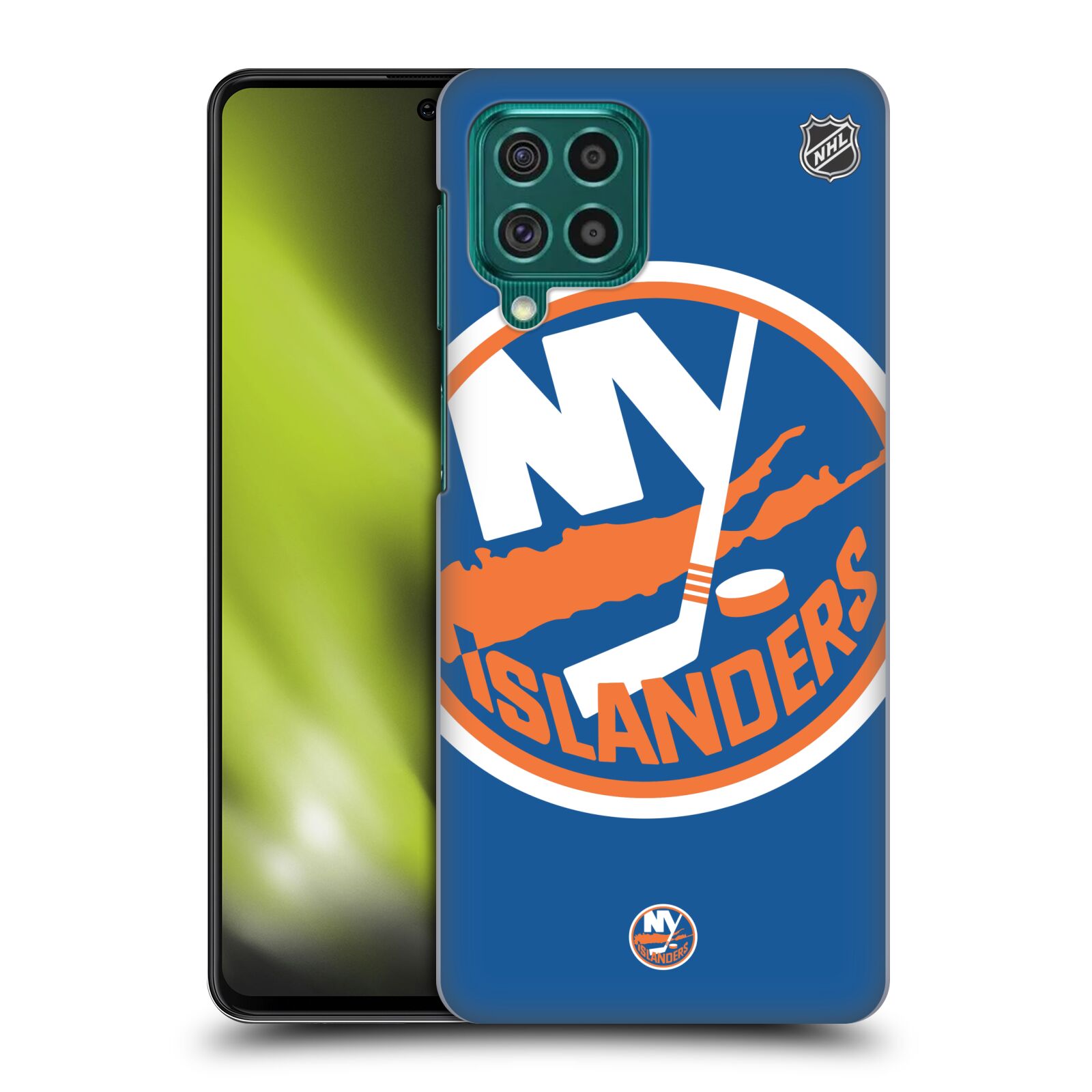 Pouzdro na mobil Samsung Galaxy M62 - HEAD CASE - Hokej NHL - New York Islanders - Velký znak