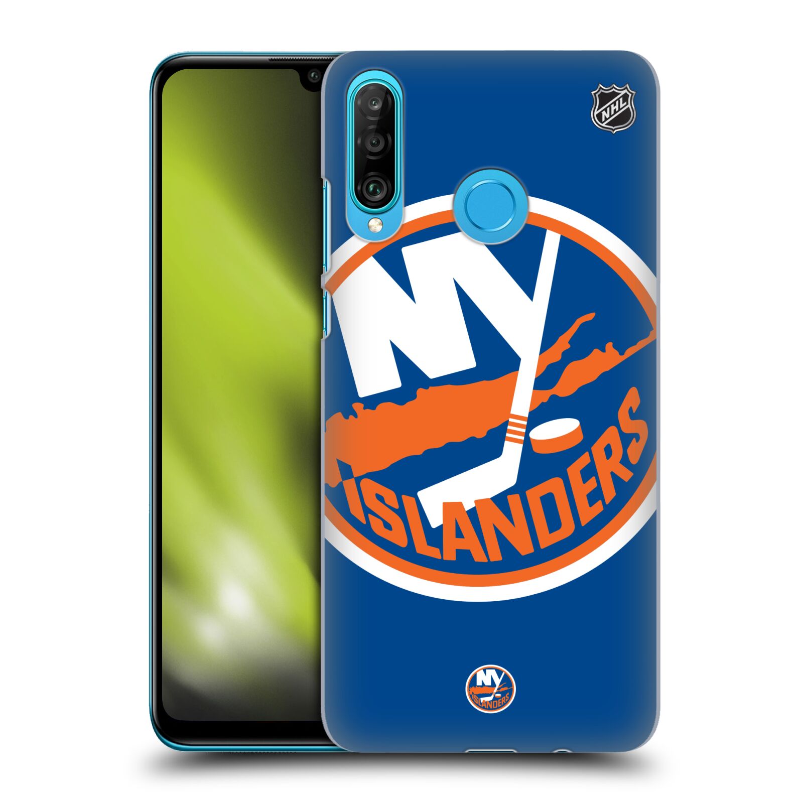 Pouzdro na mobil Huawei P30 LITE - HEAD CASE - Hokej NHL - New York Islanders - Velký znak