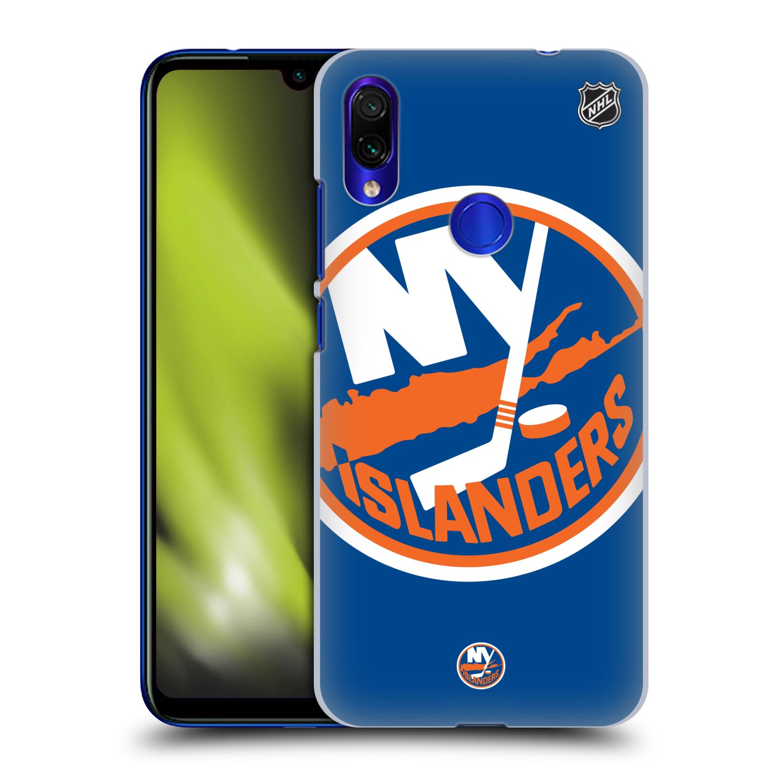 Pouzdro na mobil Xiaomi Redmi Note 7 - HEAD CASE - Hokej NHL - New York Islanders - Velký znak
