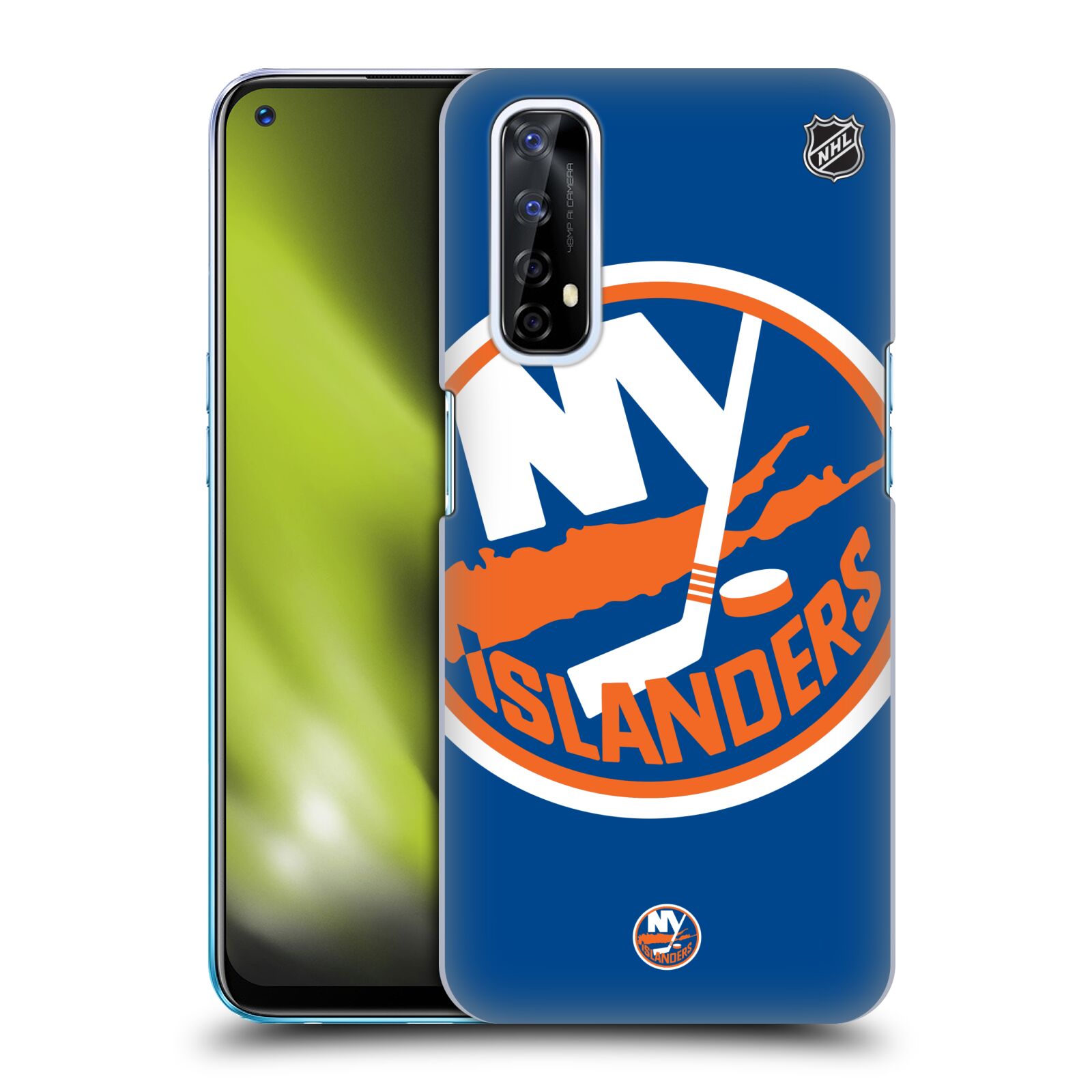 Pouzdro na mobil Realme 7 - HEAD CASE - Hokej NHL - New York Islanders - Velký znak