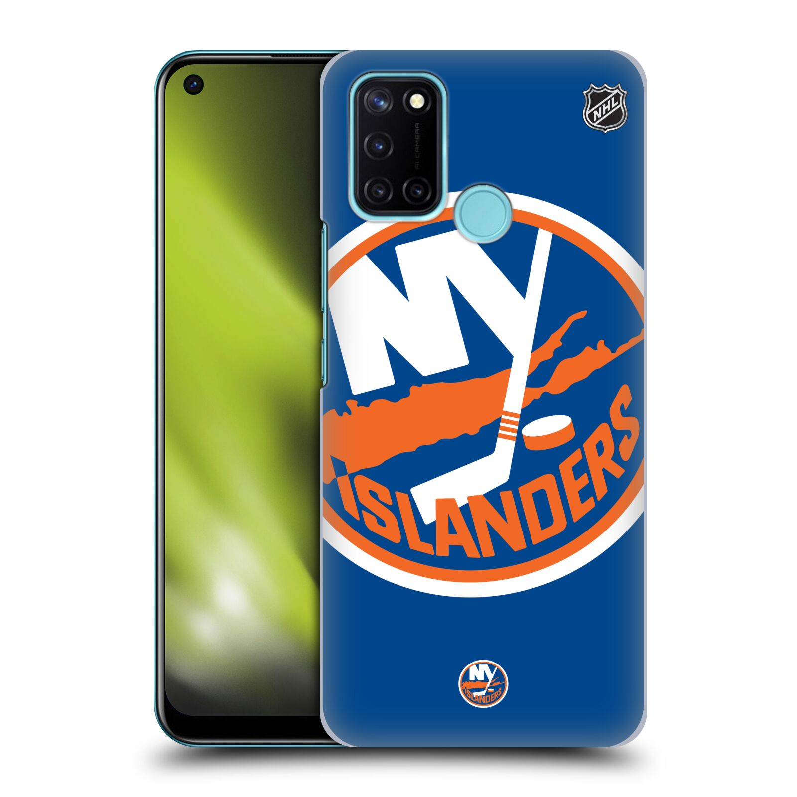 Pouzdro na mobil Realme 7i / Realme C17 - HEAD CASE - Hokej NHL - New York Islanders - Velký znak