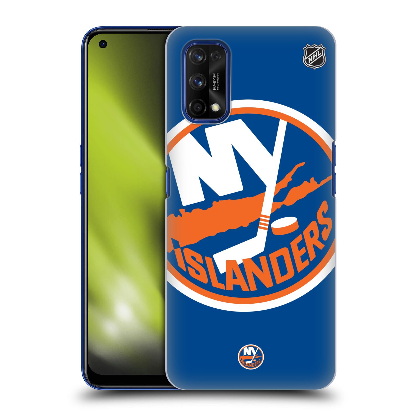 Pouzdro na mobil Realme 7 PRO - HEAD CASE - Hokej NHL - New York Islanders - Velký znak