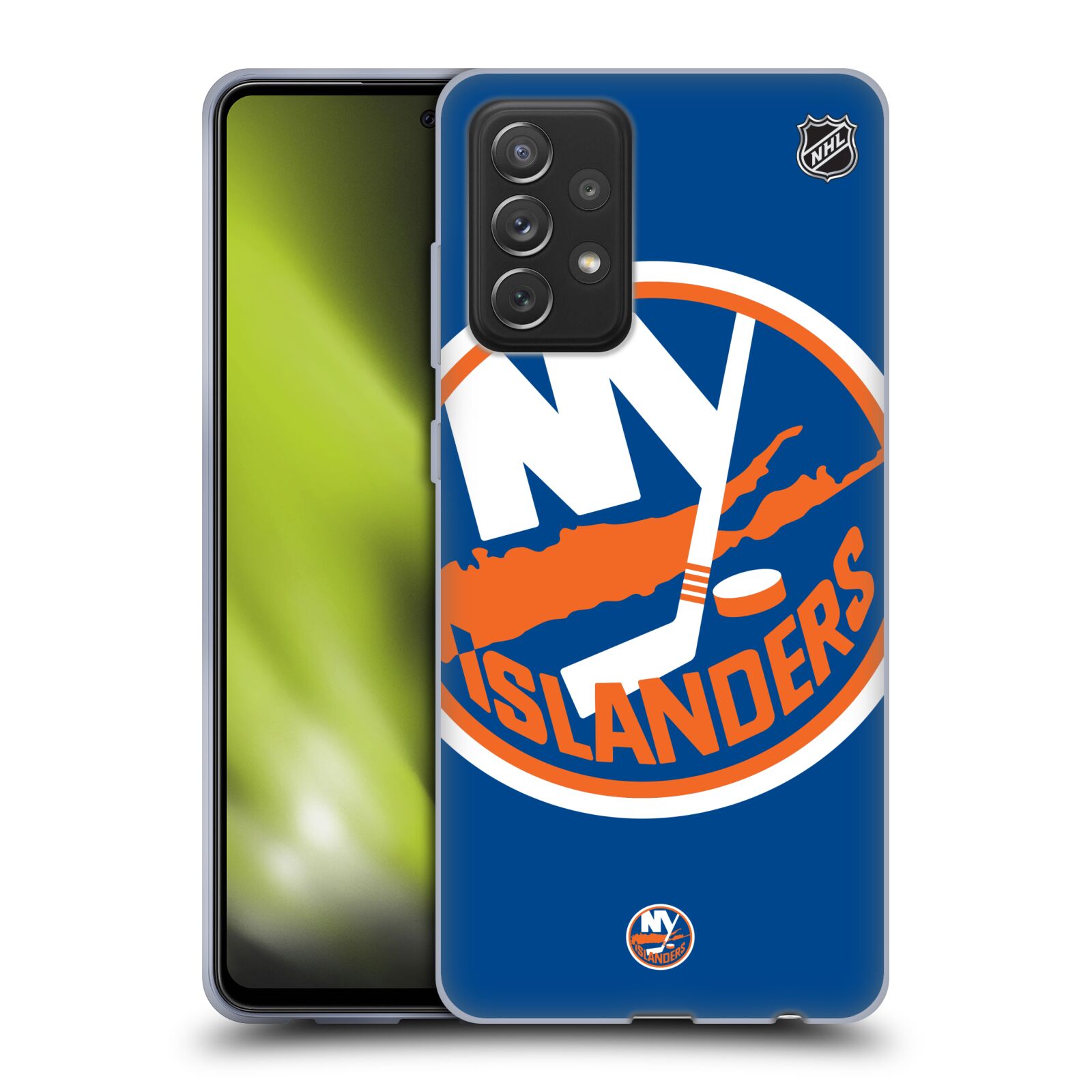Pouzdro na mobil Samsung Galaxy A72 / A72 5G - HEAD CASE - Hokej NHL - New York Islanders - Velký znak