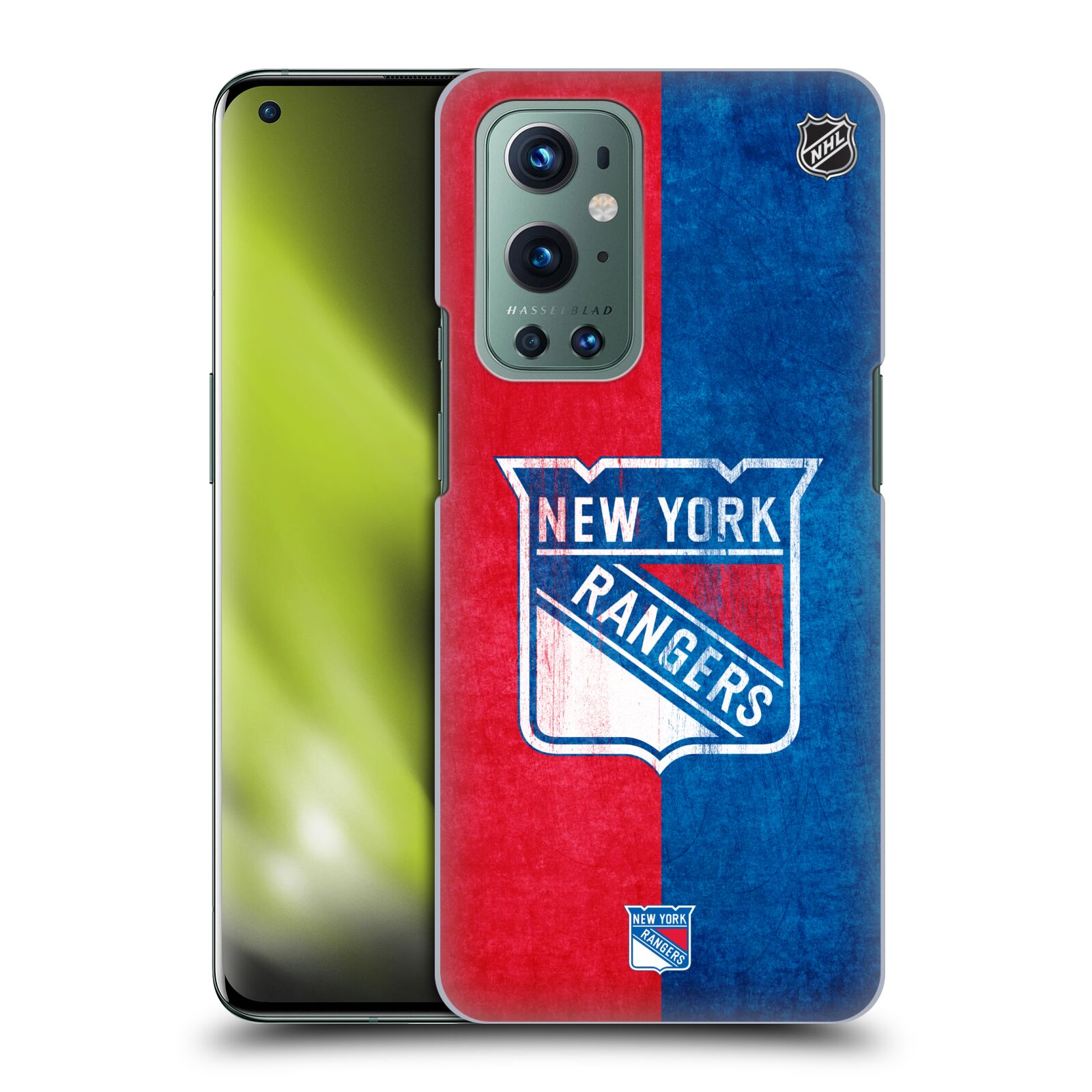 Pouzdro na mobil OnePlus 9 - HEAD CASE - Hokej NHL - New York Rangers - Znak oldschool
