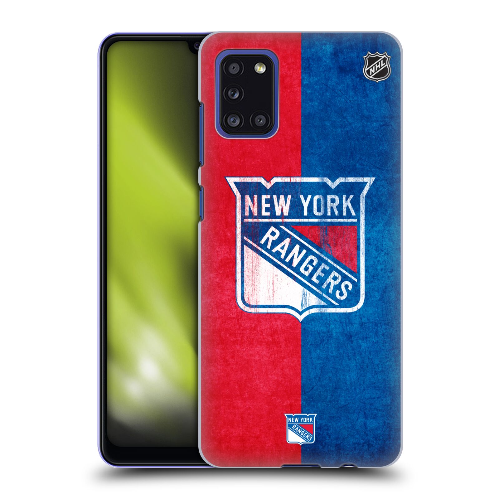 Pouzdro na mobil Samsung Galaxy A31 - HEAD CASE - Hokej NHL - New York Rangers - Znak oldschool
