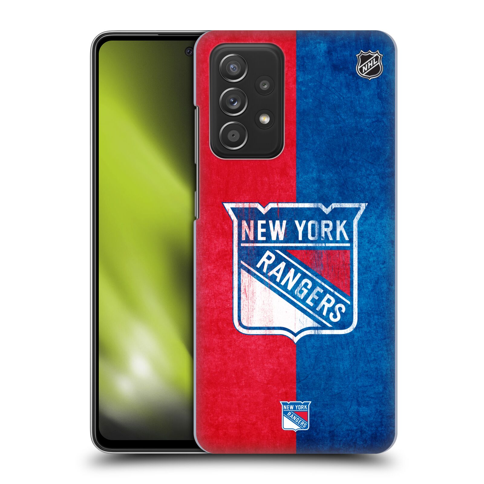 Pouzdro na mobil Samsung Galaxy A52 / A52 5G / A52s 5G - HEAD CASE - Hokej NHL - New York Rangers - Znak oldschool