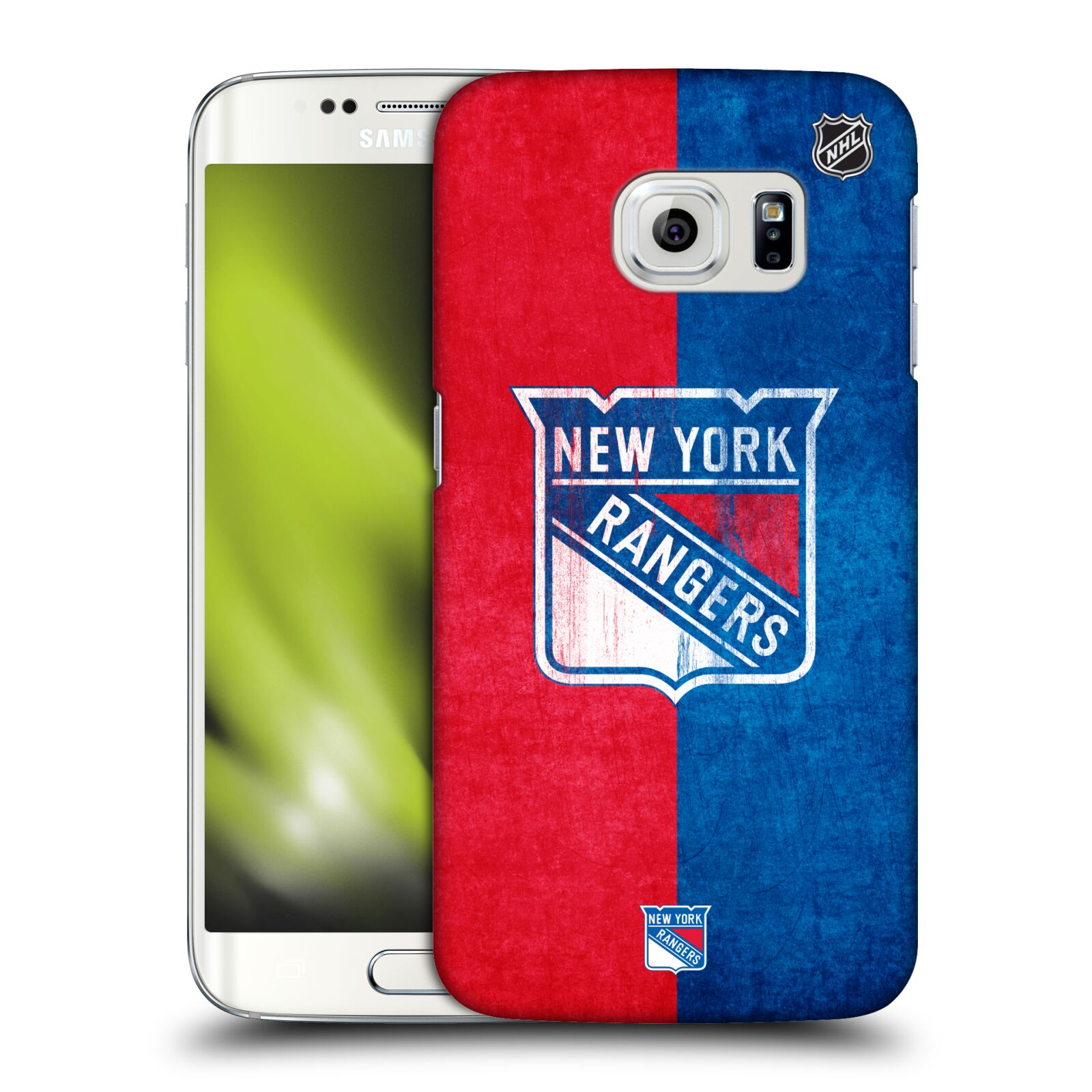 Pouzdro na mobil Samsung Galaxy S6 EDGE - HEAD CASE - Hokej NHL - New York Rangers - Znak oldschool