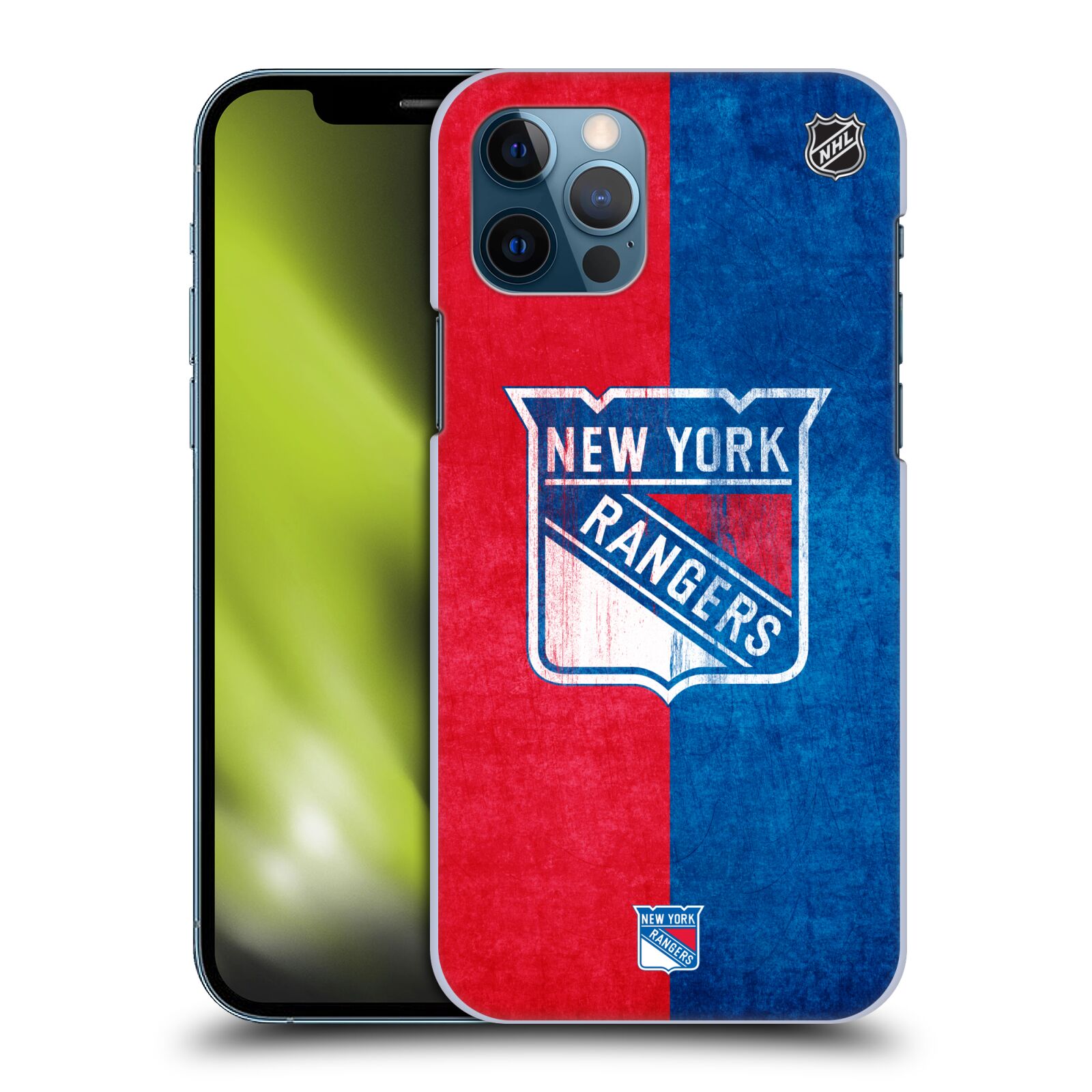 Pouzdro na mobil Apple Iphone 12 / 12 PRO - HEAD CASE - Hokej NHL - New York Rangers - Znak oldschool