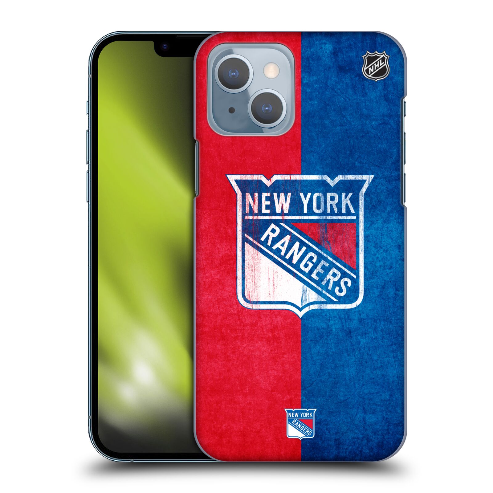 Pouzdro na mobil Apple Iphone 14 - HEAD CASE - Hokej NHL - New York Rangers - Znak oldschool
