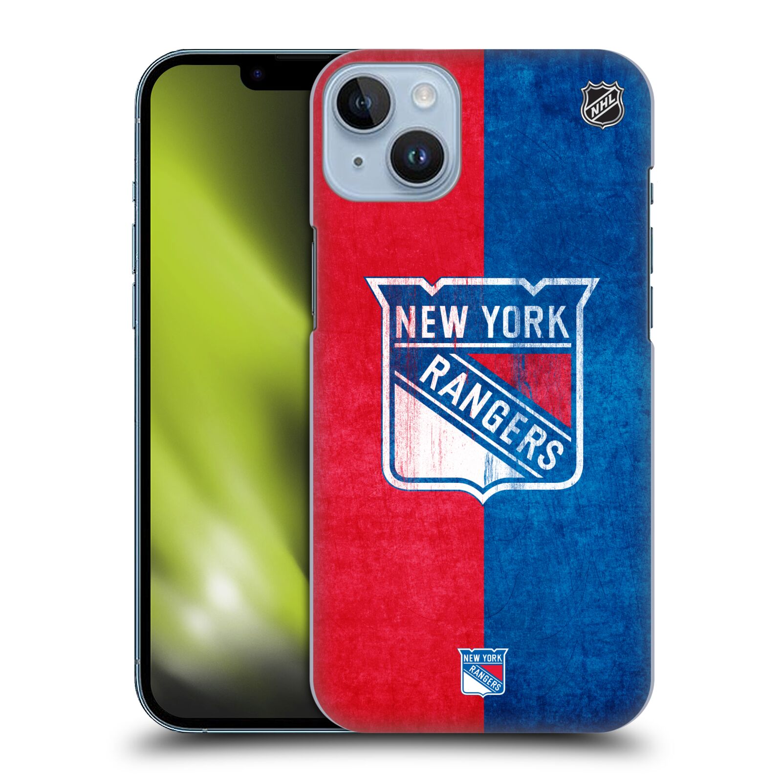Pouzdro na mobil Apple Iphone 14 PLUS - HEAD CASE - Hokej NHL - New York Rangers - Znak oldschool