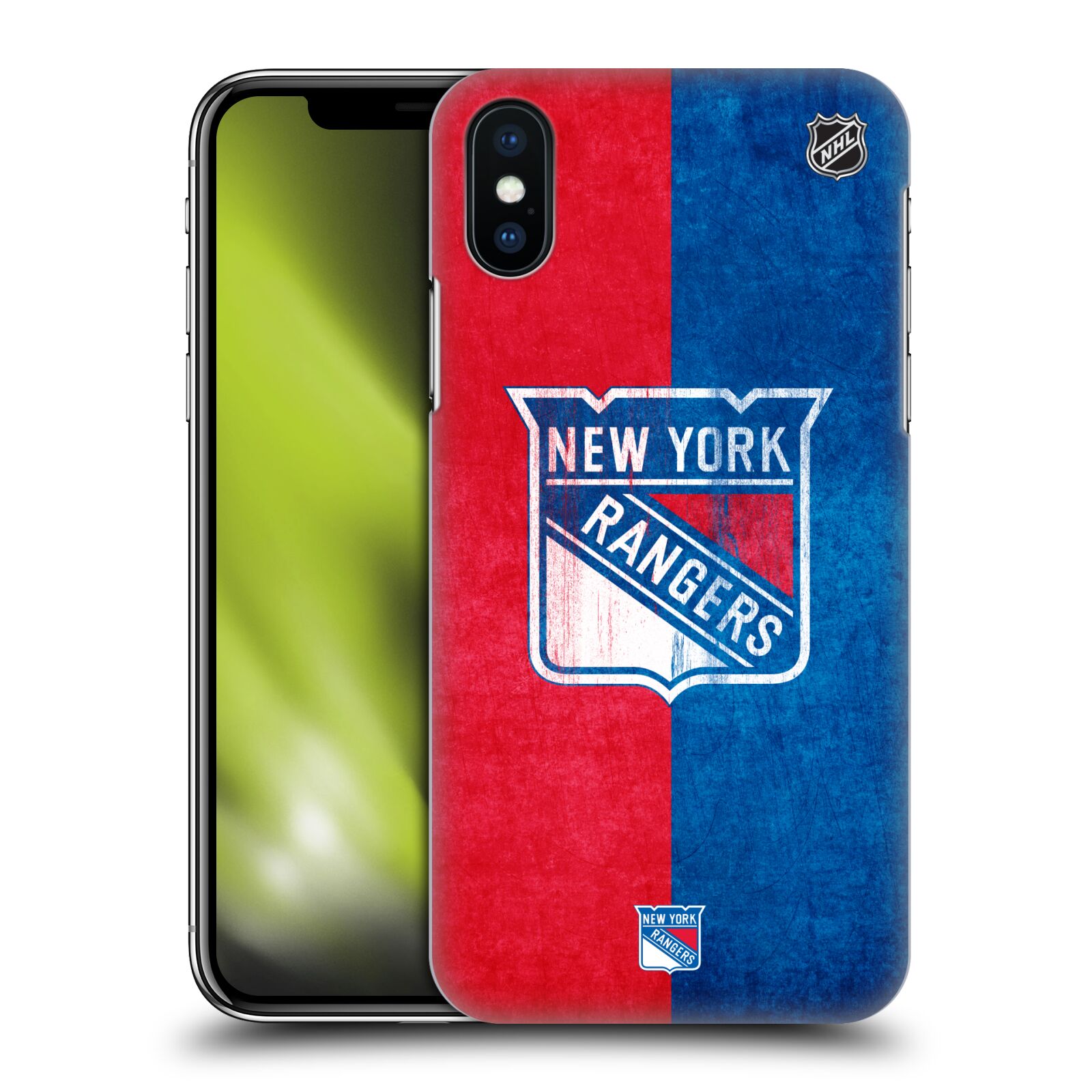 Pouzdro na mobil Apple Iphone X/XS - HEAD CASE - Hokej NHL - New York Rangers - Znak oldschool