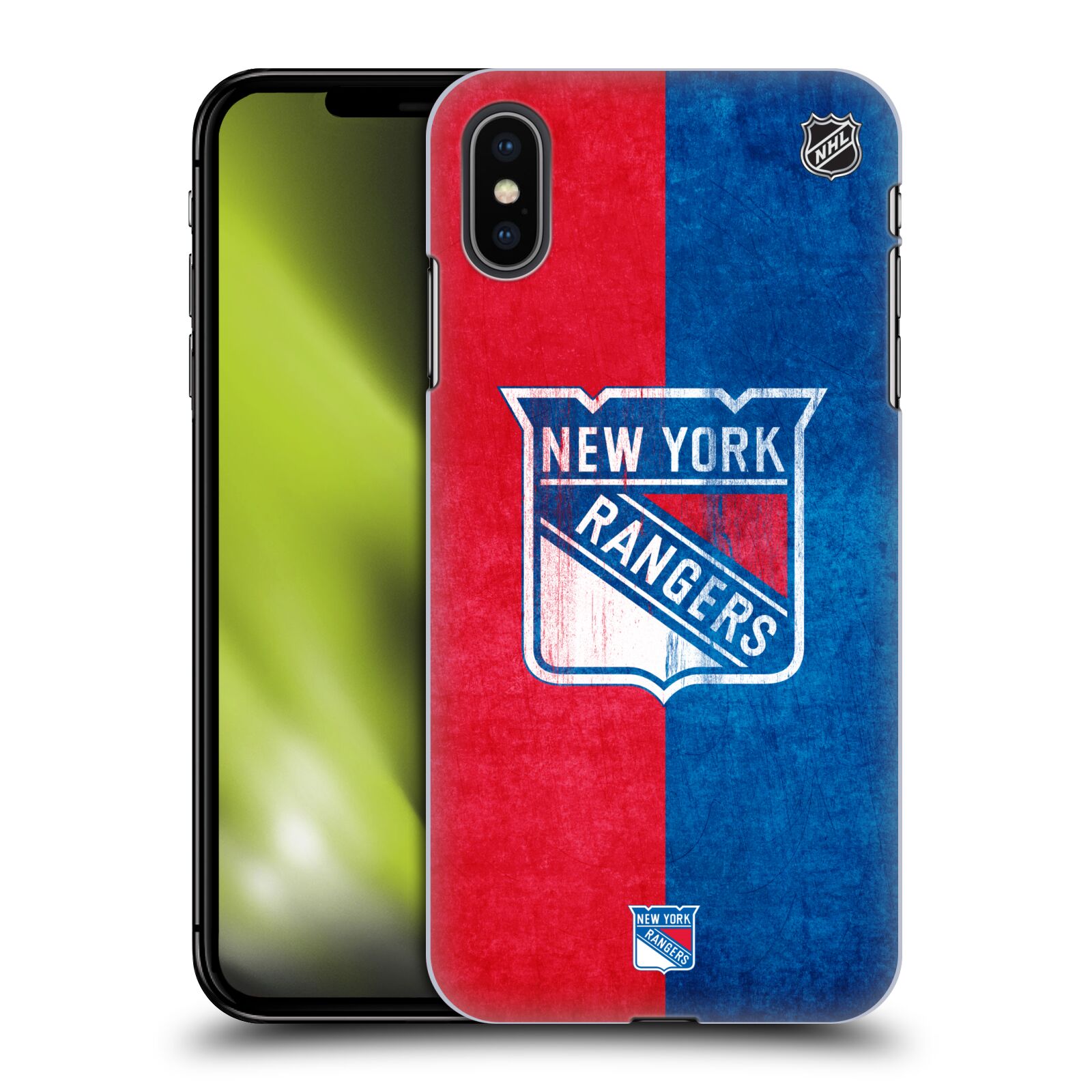 Pouzdro na mobil Apple Iphone XS MAX - HEAD CASE - Hokej NHL - New York Rangers - Znak oldschool