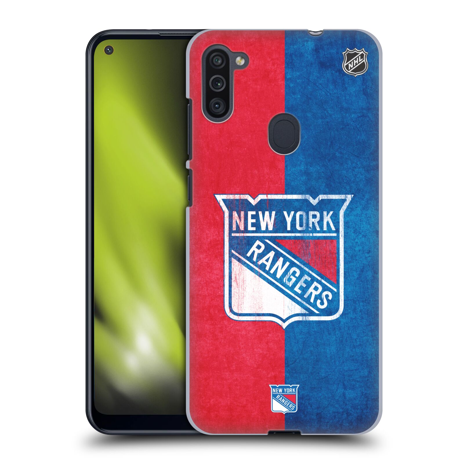Pouzdro na mobil Samsung Galaxy M11 - HEAD CASE - Hokej NHL - New York Rangers - Znak oldschool