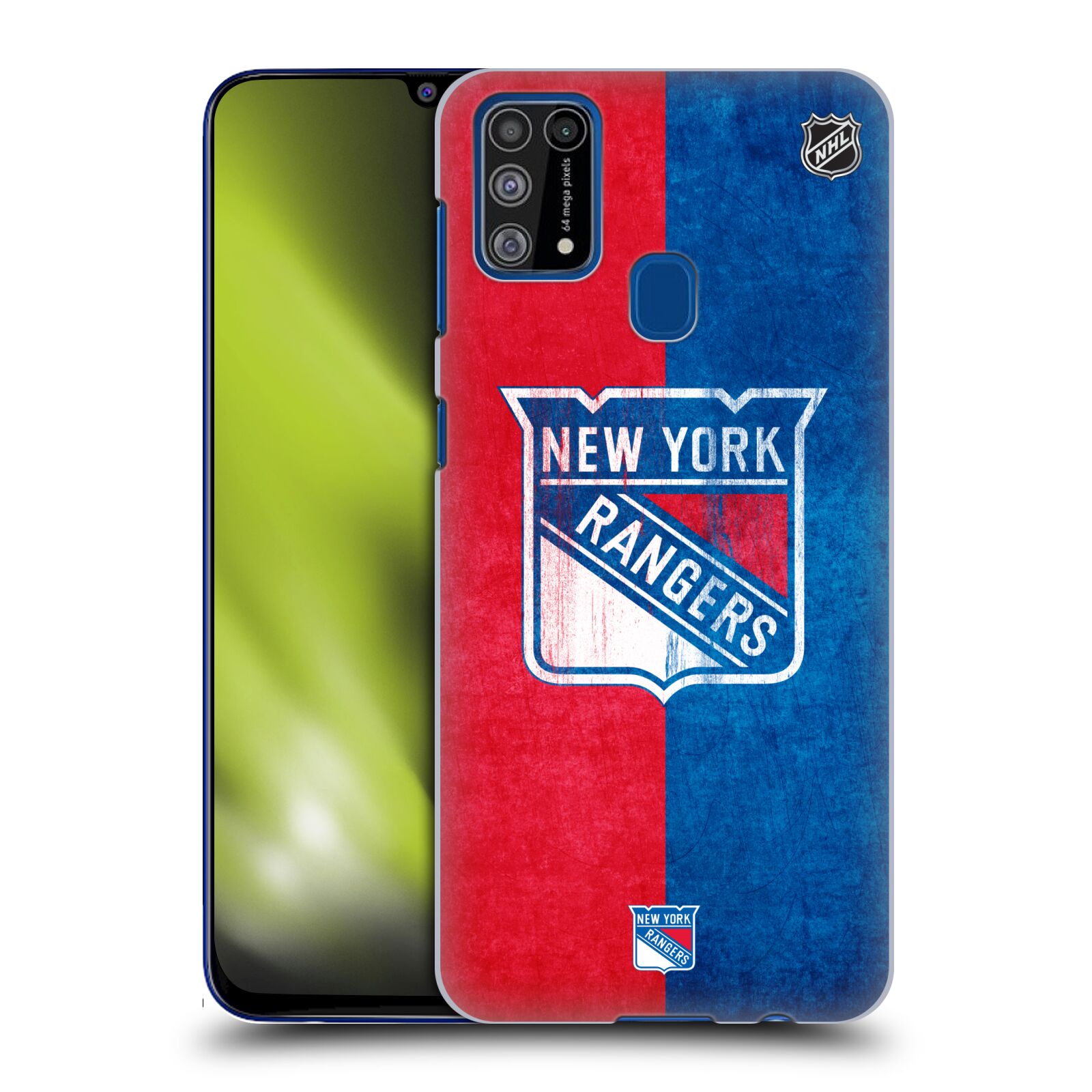 Pouzdro na mobil Samsung Galaxy M31 - HEAD CASE - Hokej NHL - New York Rangers - Znak oldschool