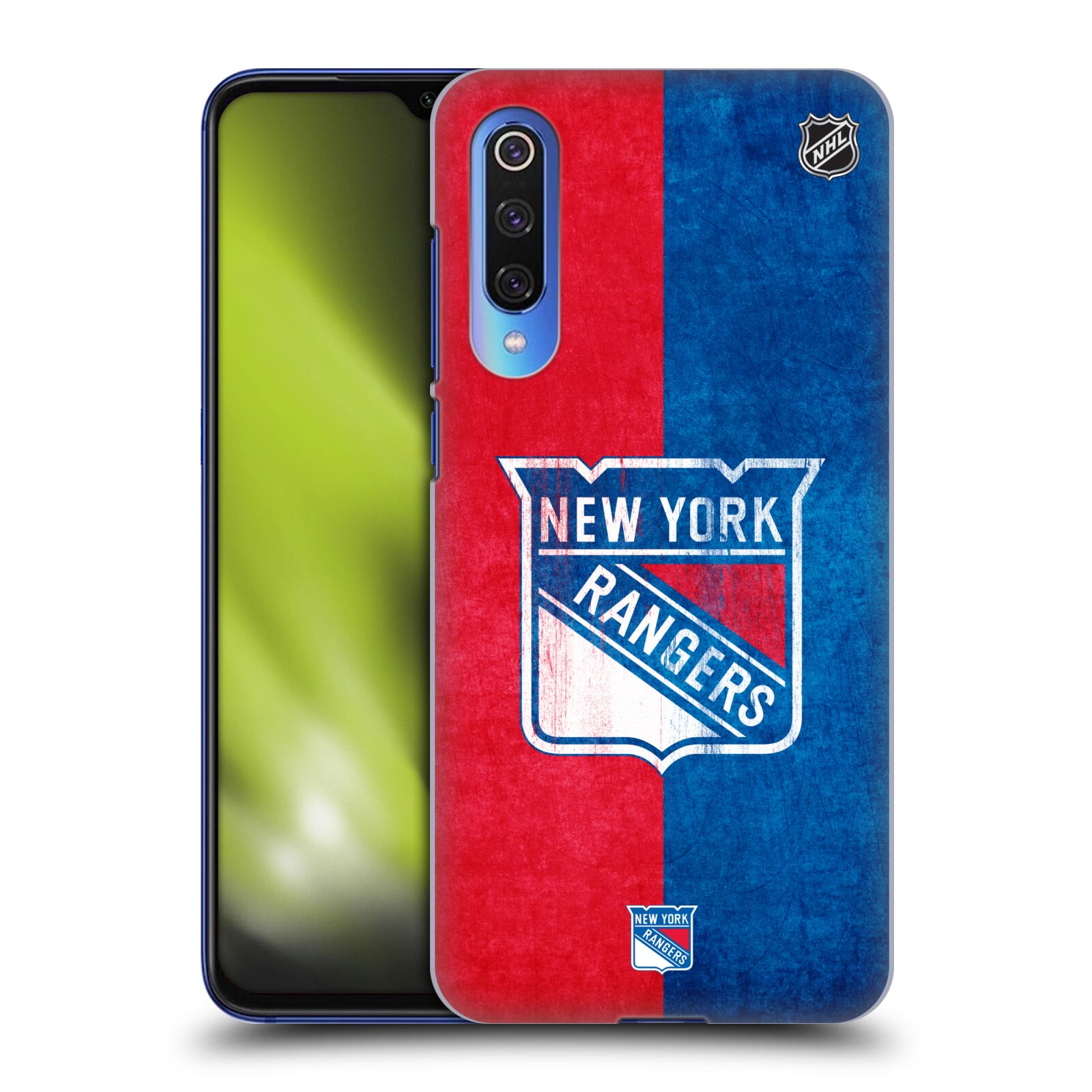 Pouzdro na mobil Xiaomi  Mi 9 SE - HEAD CASE - Hokej NHL - New York Rangers - Znak oldschool