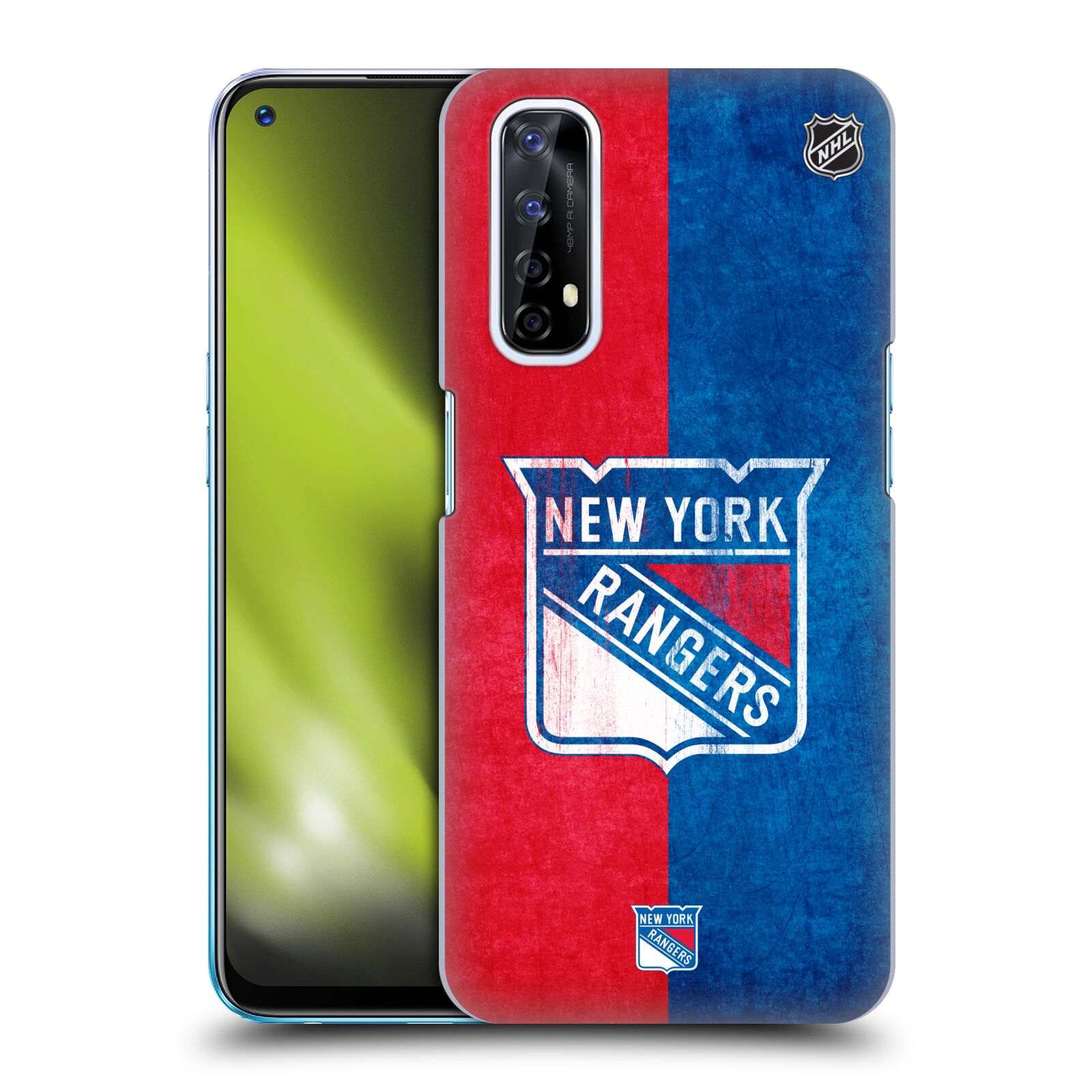 Pouzdro na mobil Realme 7 - HEAD CASE - Hokej NHL - New York Rangers - Znak oldschool