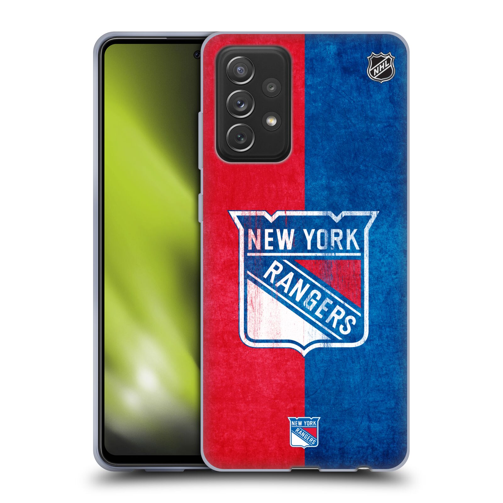 Pouzdro na mobil Samsung Galaxy A72 / A72 5G - HEAD CASE - Hokej NHL - New York Rangers - Znak oldschool