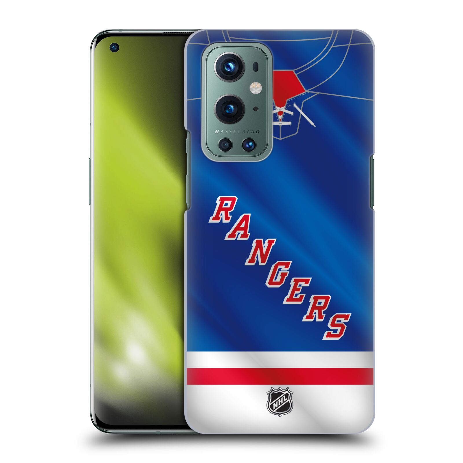 Pouzdro na mobil OnePlus 9 - HEAD CASE - Hokej NHL - New York Rangers - Dres