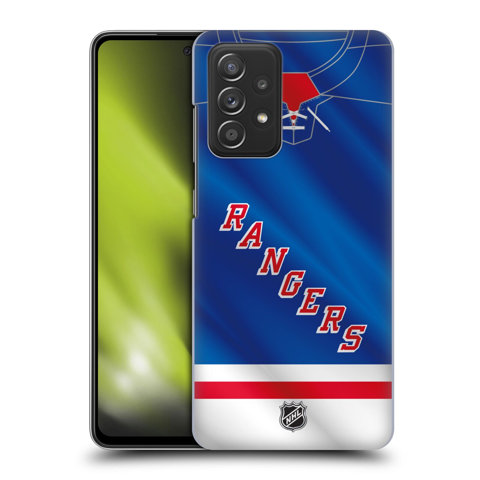 Pouzdro na mobil Samsung Galaxy A52 / A52 5G / A52s 5G - HEAD CASE - Hokej NHL - New York Rangers - Dres