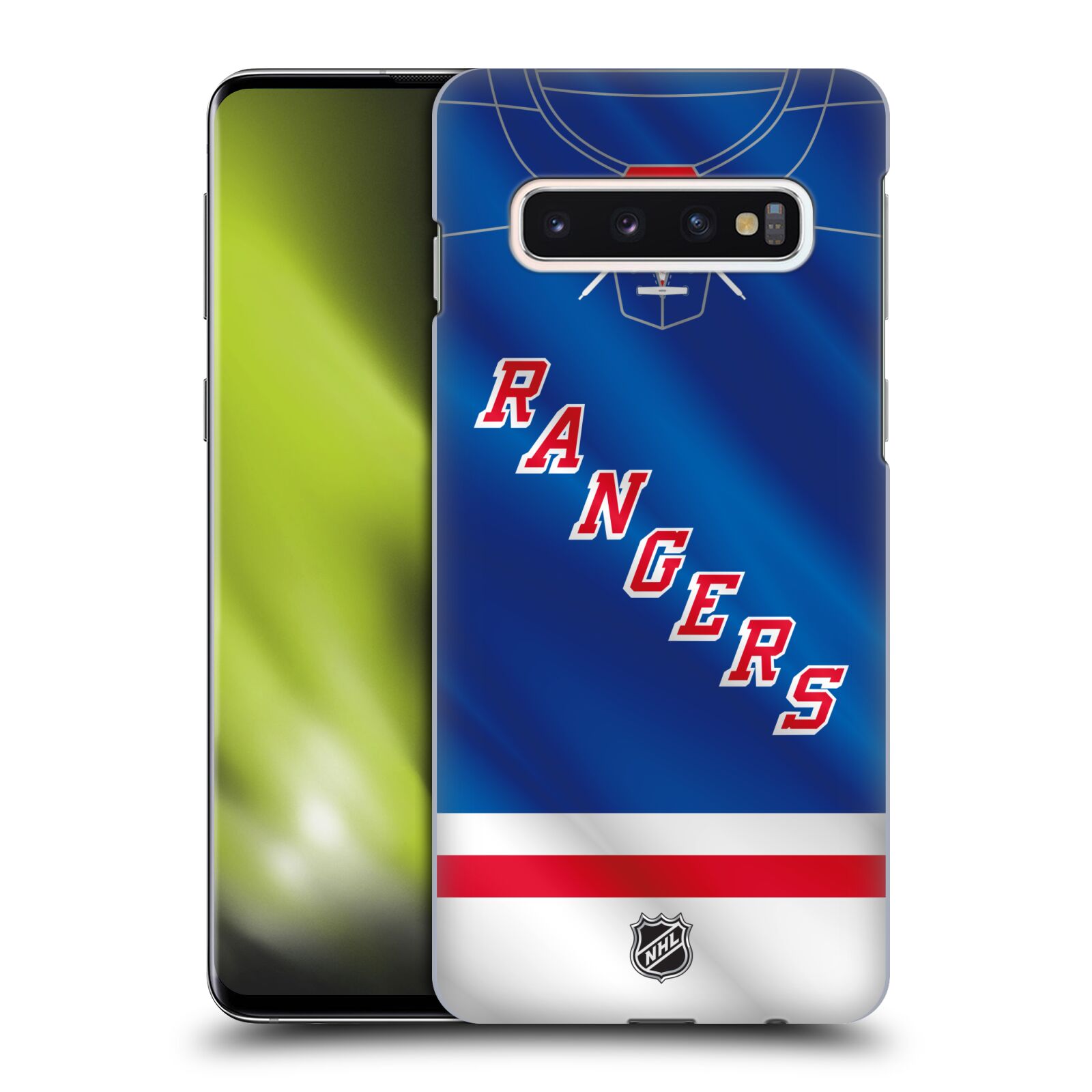 Pouzdro na mobil Samsung Galaxy S10 - HEAD CASE - Hokej NHL - New York Rangers - Dres