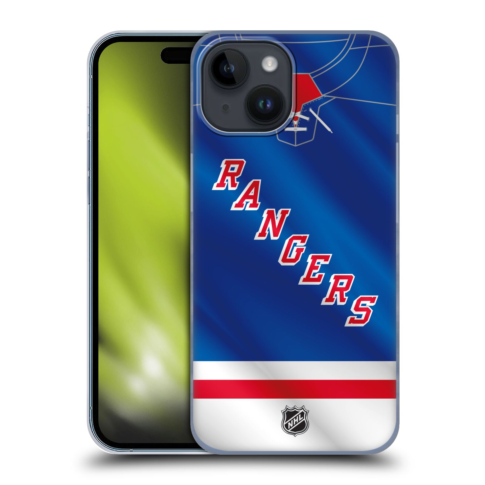 Plastový obal HEAD CASE na mobil Apple Iphone 15  Hokej NHL - New York Rangers - Dres