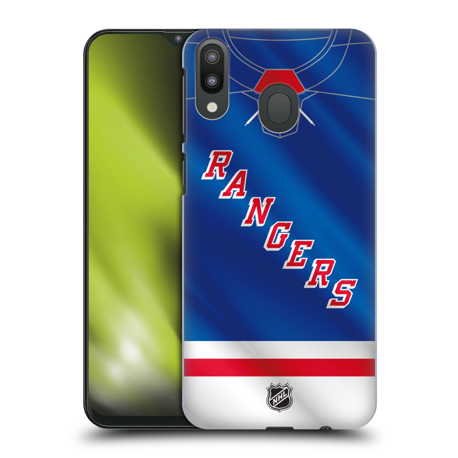 Pouzdro na mobil Samsung Galaxy M20 - HEAD CASE - Hokej NHL - New York Rangers - Dres