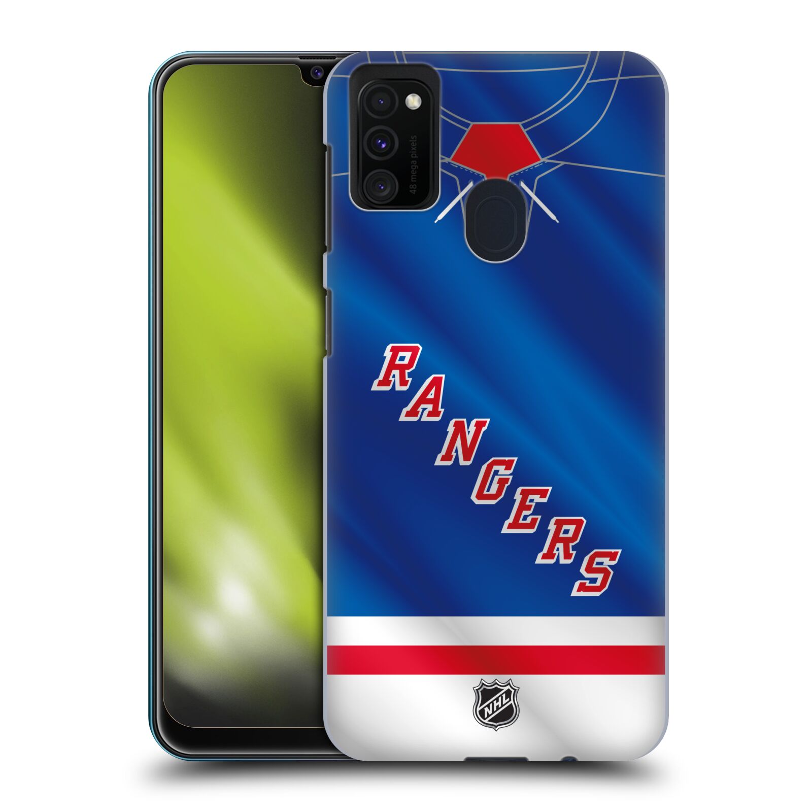Pouzdro na mobil Samsung Galaxy M21 - HEAD CASE - Hokej NHL - New York Rangers - Dres