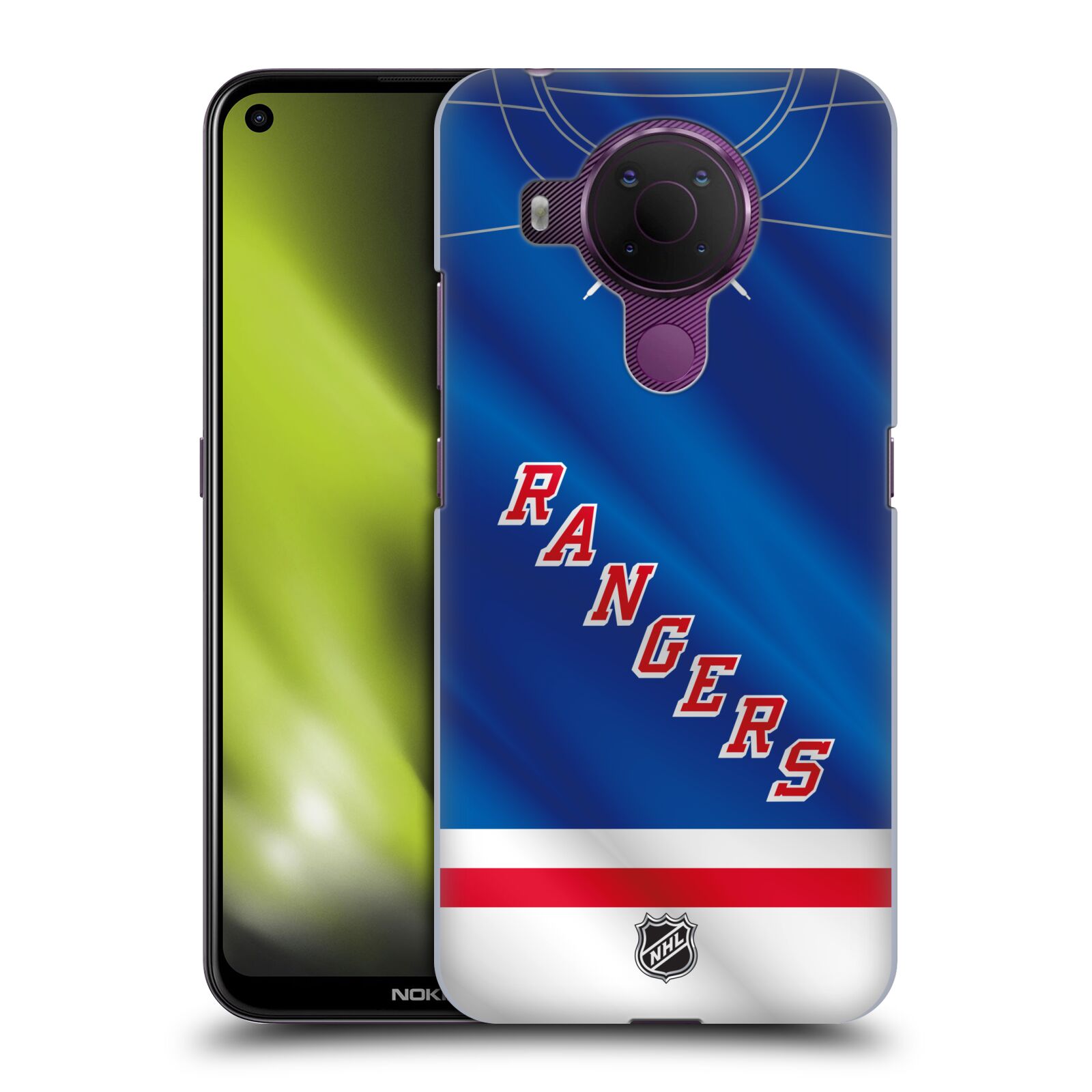 Pouzdro na mobil Nokia 5.4 - HEAD CASE - Hokej NHL - New York Rangers - Dres
