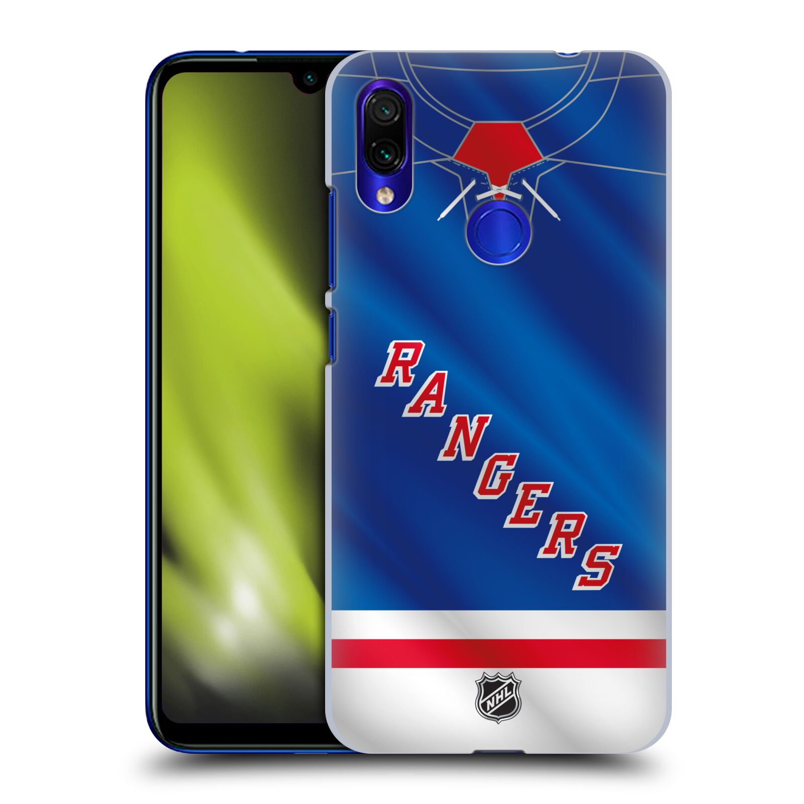 Pouzdro na mobil Xiaomi Redmi Note 7 - HEAD CASE - Hokej NHL - New York Rangers - Dres