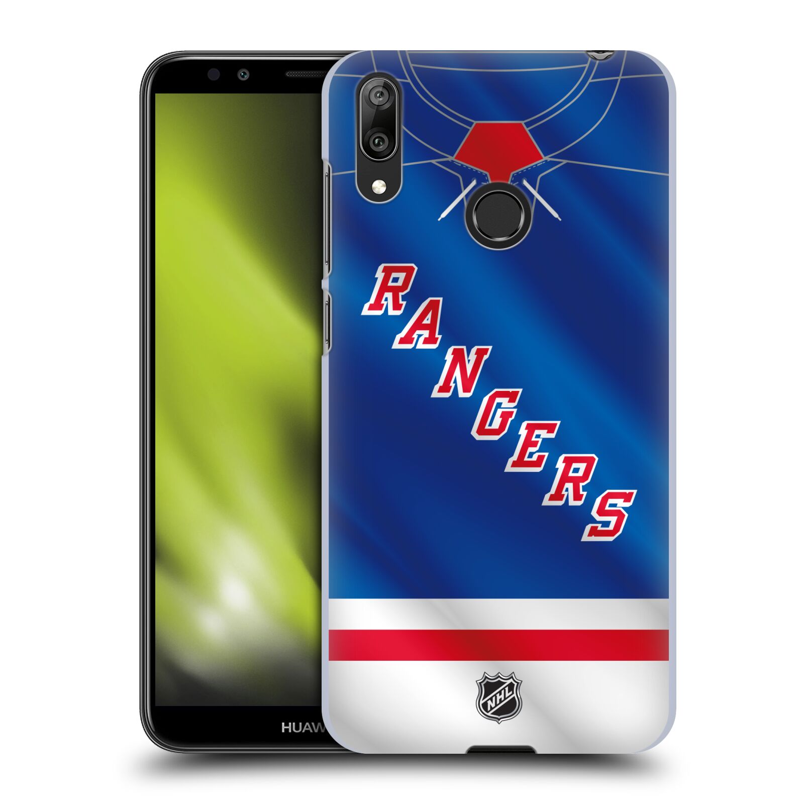 Pouzdro na mobil Huawei Y7 2019 - HEAD CASE - Hokej NHL - New York Rangers - Dres