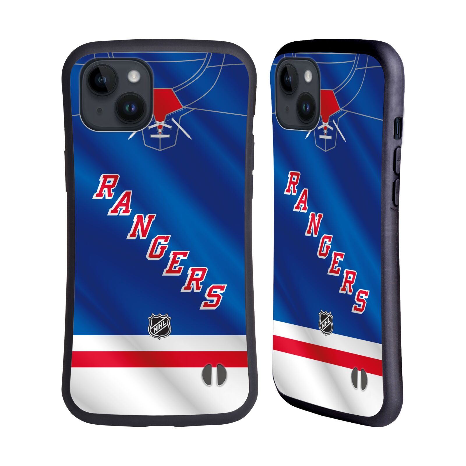Obal na mobil Apple iPhone 15 PLUS - HEAD CASE - NHL - New York Rangers dres