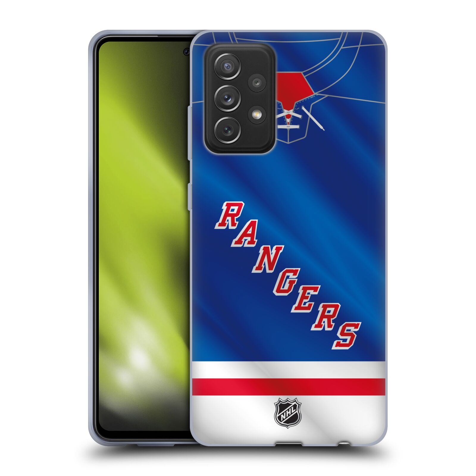 Pouzdro na mobil Samsung Galaxy A72 / A72 5G - HEAD CASE - Hokej NHL - New York Rangers - Dres
