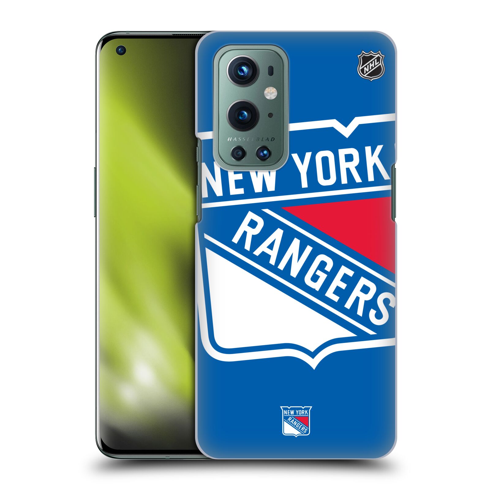 Pouzdro na mobil OnePlus 9 - HEAD CASE - Hokej NHL - New York Rangers - Velký znak