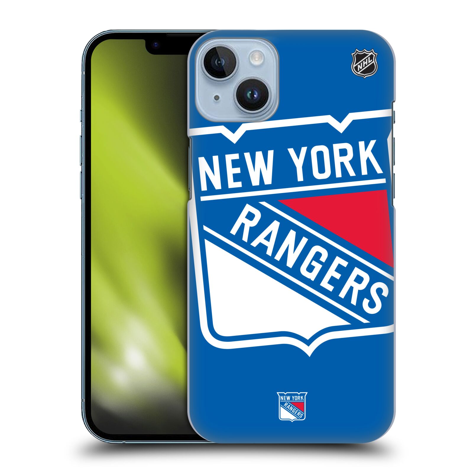 Pouzdro na mobil Apple Iphone 14 PLUS - HEAD CASE - Hokej NHL - New York Rangers - Velký znak