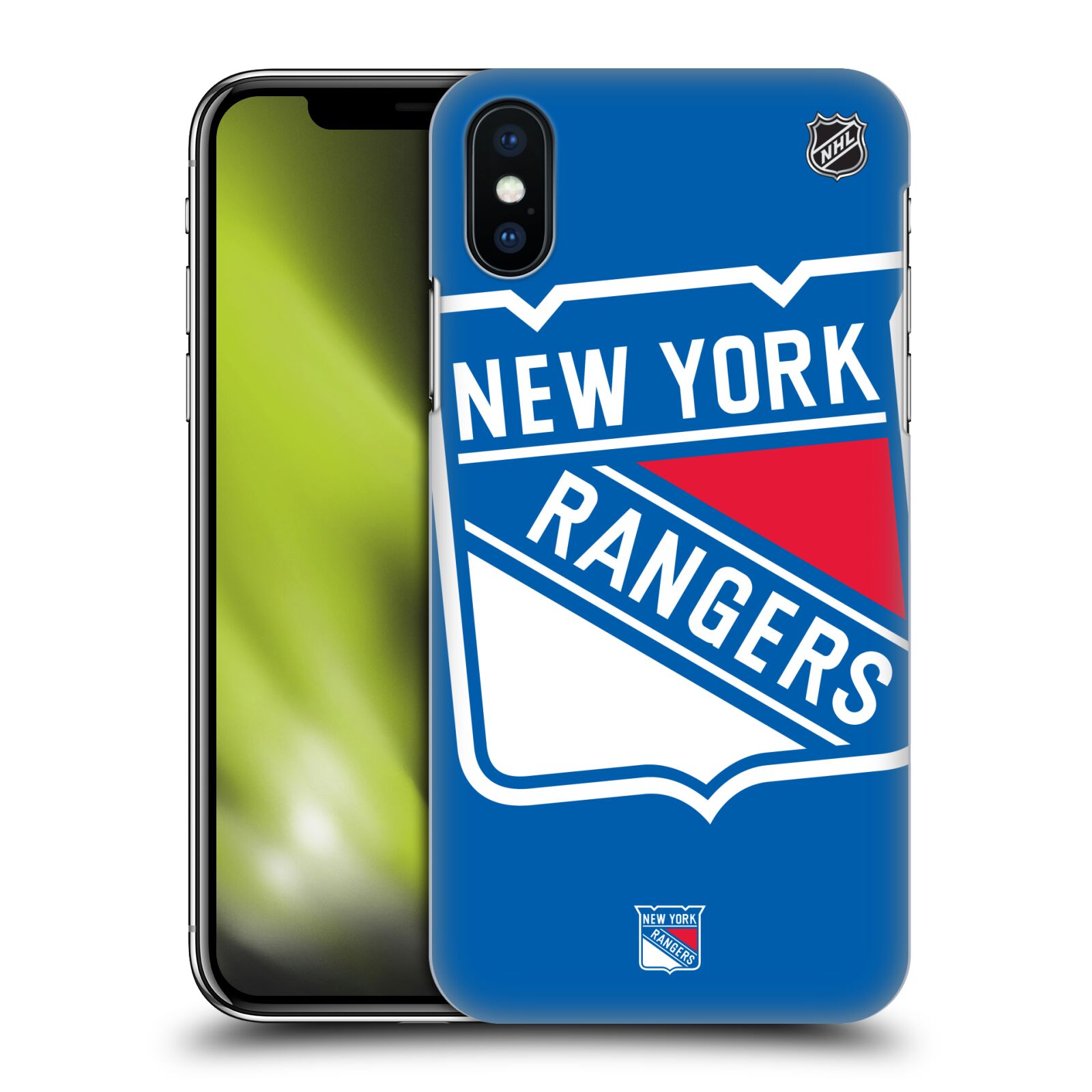 Pouzdro na mobil Apple Iphone X/XS - HEAD CASE - Hokej NHL - New York Rangers - Velký znak