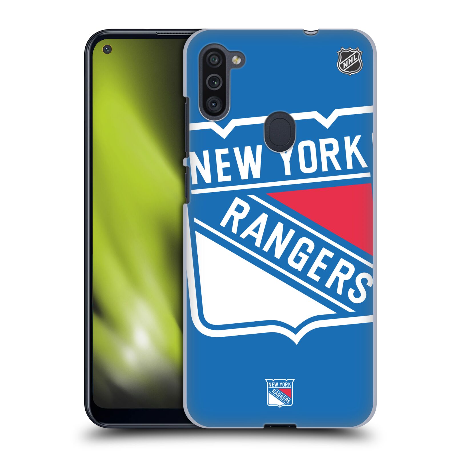Pouzdro na mobil Samsung Galaxy M11 - HEAD CASE - Hokej NHL - New York Rangers - Velký znak