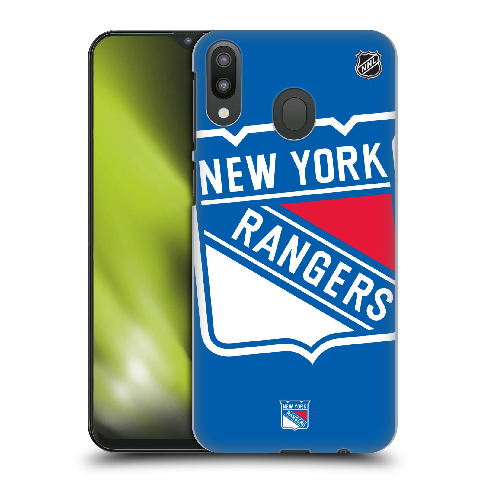 Pouzdro na mobil Samsung Galaxy M20 - HEAD CASE - Hokej NHL - New York Rangers - Velký znak