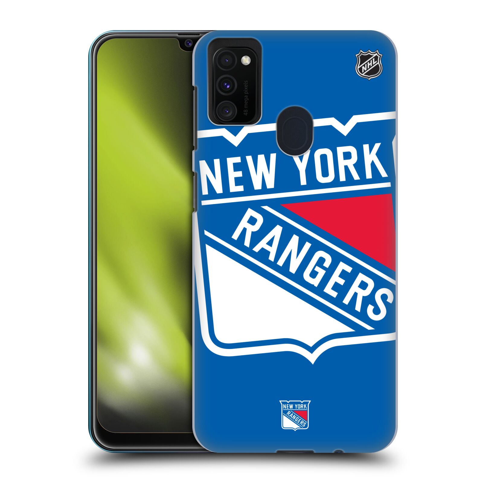 Pouzdro na mobil Samsung Galaxy M21 - HEAD CASE - Hokej NHL - New York Rangers - Velký znak
