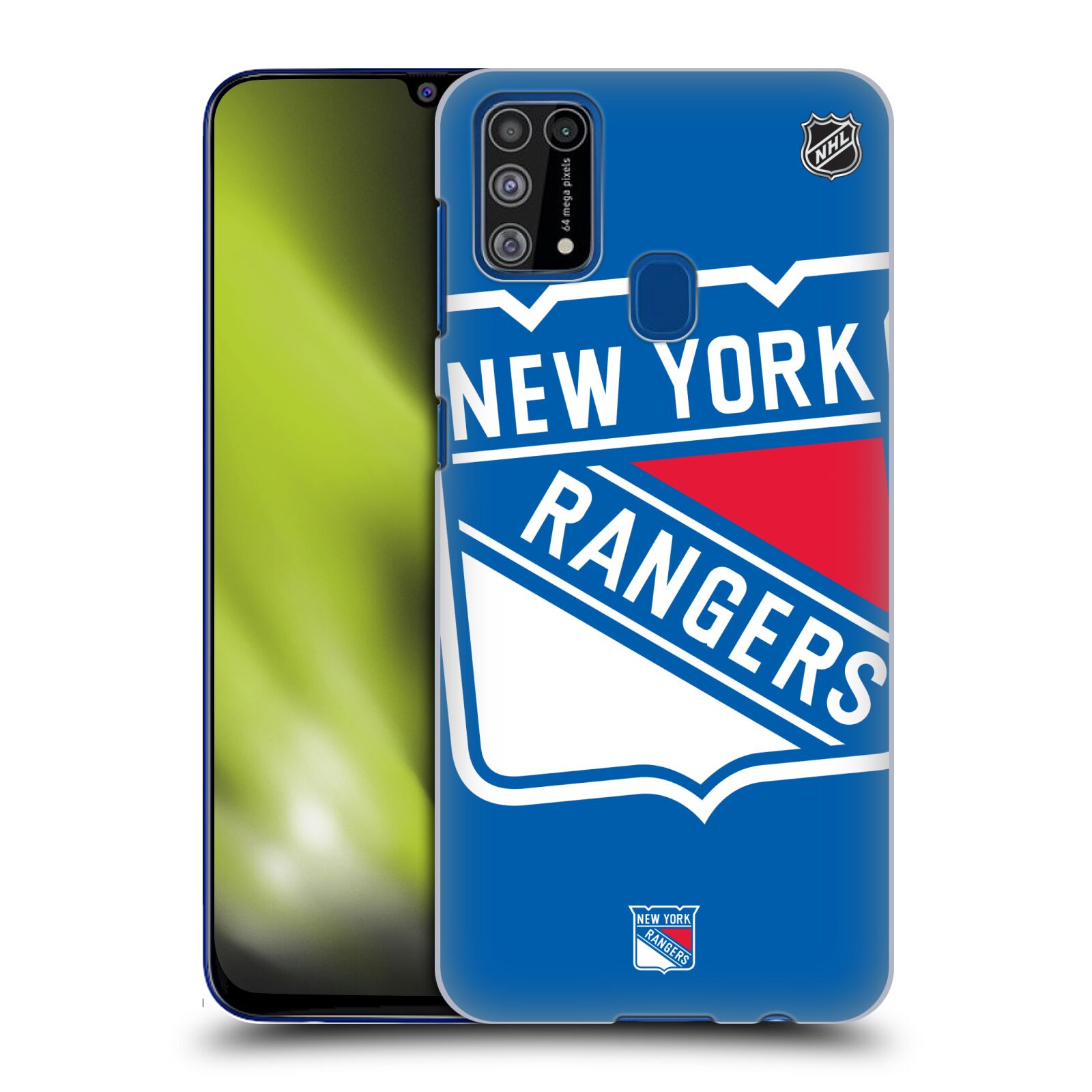 Pouzdro na mobil Samsung Galaxy M31 - HEAD CASE - Hokej NHL - New York Rangers - Velký znak
