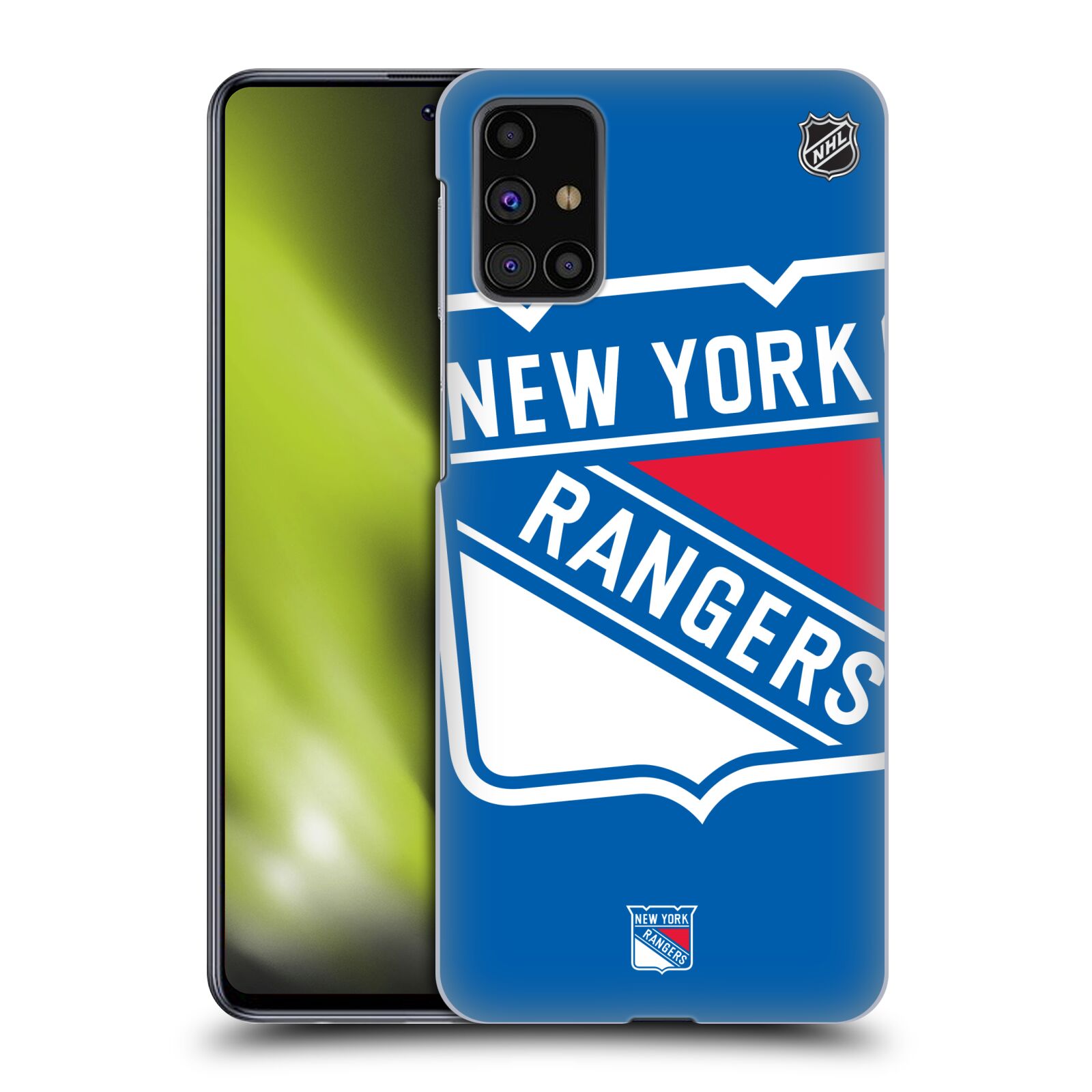 Pouzdro na mobil Samsung Galaxy M31s - HEAD CASE - Hokej NHL - New York Rangers - Velký znak