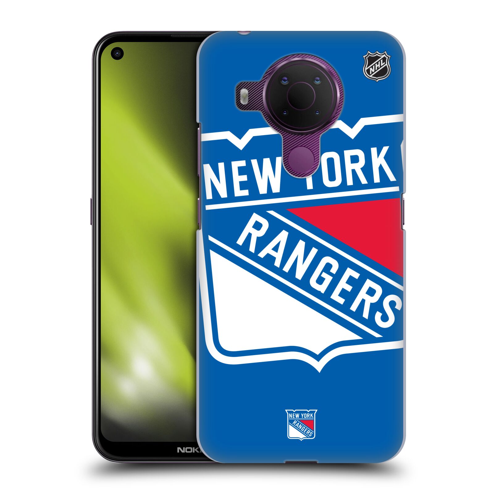 Pouzdro na mobil Nokia 5.4 - HEAD CASE - Hokej NHL - New York Rangers - Velký znak