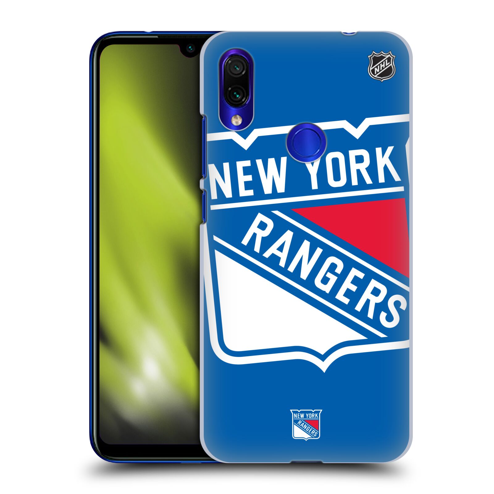 Pouzdro na mobil Xiaomi Redmi Note 7 - HEAD CASE - Hokej NHL - New York Rangers - Velký znak